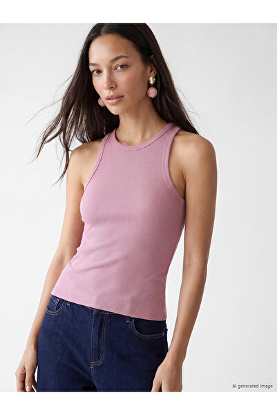 LC Waikiki Alita city women's tank top with a distinct oval neckline