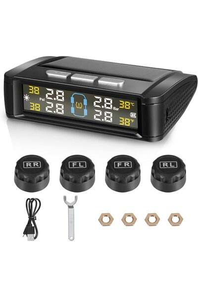 KASTWAVE Tyre Pressure Monitoring System TPMS, Solar Wireless Tire Pressure G...