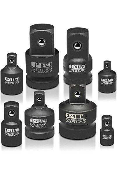 NEİKO 30223A Impact Adapter And Reducer Set, 8 Piece | Cr-V | Sae