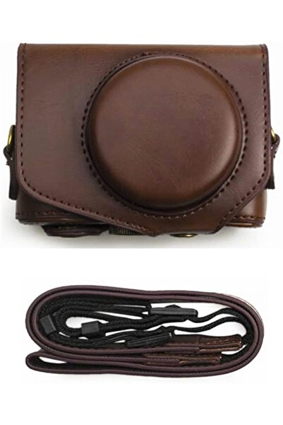 SKEIDO Full Body Camera Leather Case Bag with Strap for Canon Powershot G7X M...