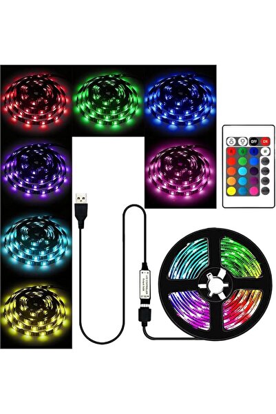 GoodTool شريط إضاءة LED بطول 2 متر للتلفزيون، إضاءة خلفية متعددة الألوان مع ج...