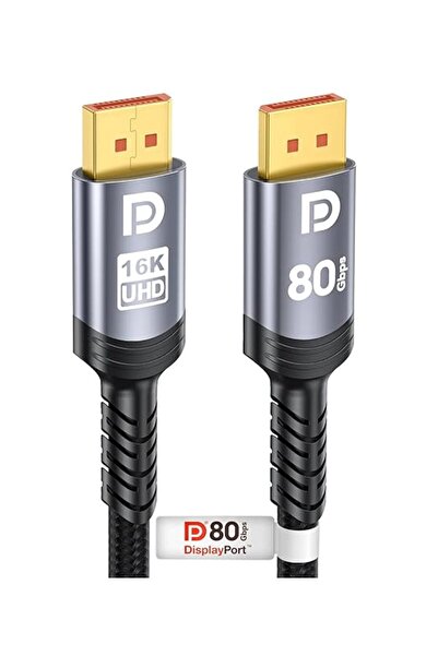 Sniokco كابل DisplayPort 2.1 بسرعة 80 جيجابت في الثانية، طول 1.5 متر، معتمد م...