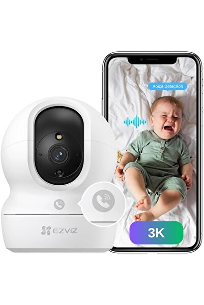EZVIZ H6c Pro,3K, 5MP [New Generation], WiFi Security Camera, Call Button, Ni...