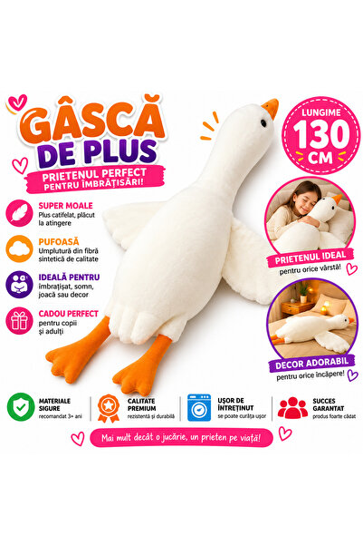 SHOP LIKE A PRO Jucarie de Plus Gasca Giganta 130 cm, Super Moale, Plus Pufos...
