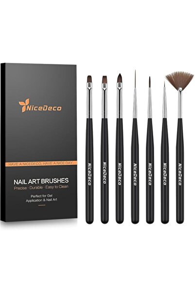 Nicedeco Nail Brushes, 7 Pieces Nail Art Pens Brush for Nails, Painting Drawi...