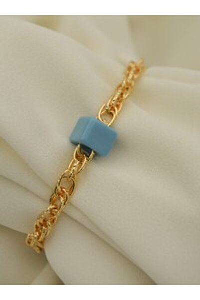 Stoneage Nazar Beaded Bracelet - Gold Color -