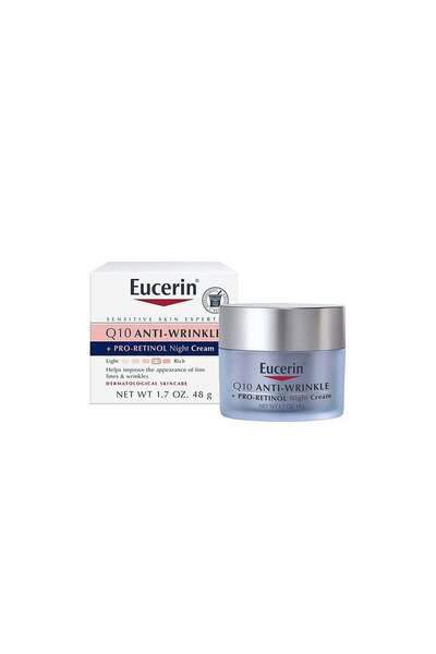 Eucerin كريم ليلي مضاد للتجاعيد مع برو-ريتينول Q10 48 جرام