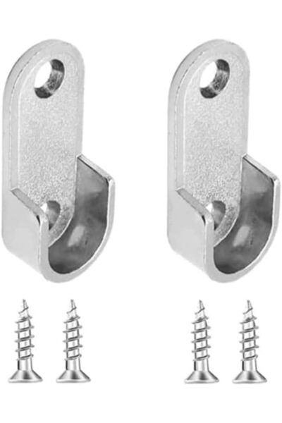 Royal Apex Oval Closet Rod End Flange Bracket Supports Furniture Hardware Acc...