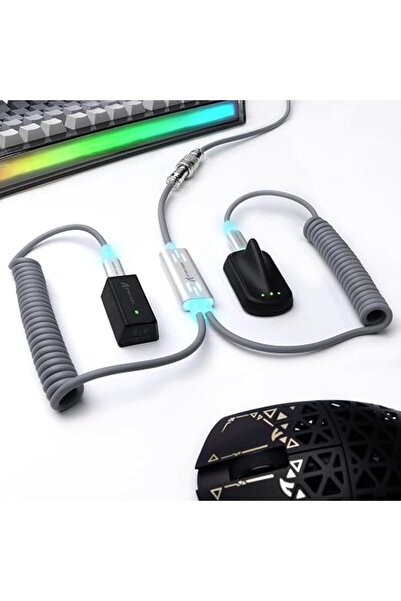 SiLabor X Attack Shark كابل لوحة مفاتيح/ماوس للألعاب ATTACK SHARK C08 مع إضاء...