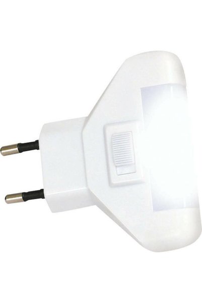 Rev LED Φωτιστικό Νυκτός Πρίζας με Φωτοκύτταρο Light Energy Saving White 1.5W