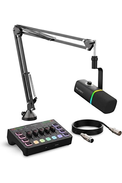 MAJESTY NORTH Majesty 4-in-1 Microphone Kit | SM8 Dynamic Microphone + XLR Mi...
