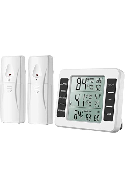KASTWAVE Refrigerator Thermometer, Wireless Indoor Outdoor Freezer Thermomete...