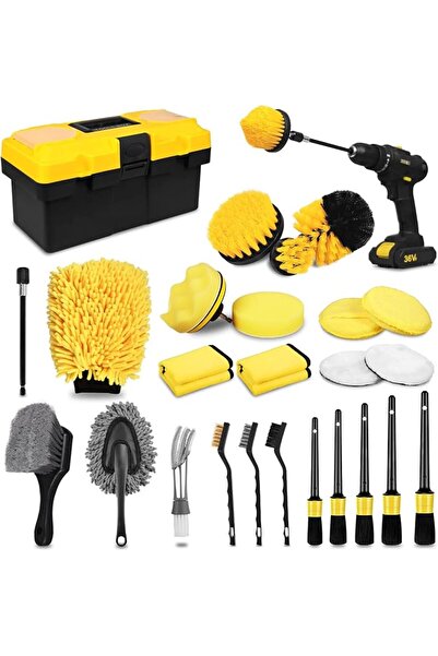GENERAL 27Pcs Car Detailing Kit, Car Detailing Brush Set, Auto Detailing Dril...
