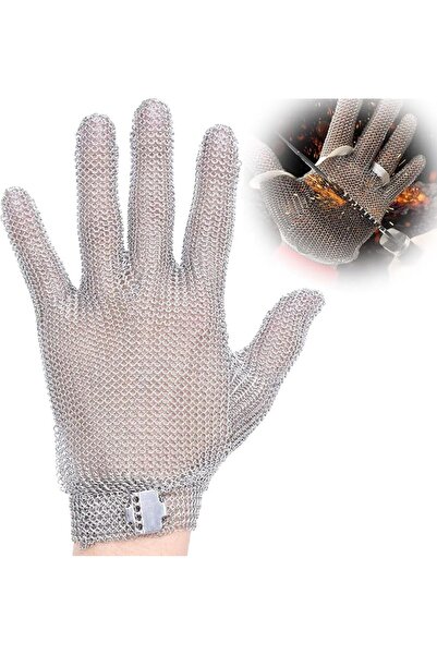 AZONEE Cut Resistant Glove Stainless Steel, Upgrade Mesh Glove for Cutting Bu...
