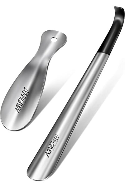 GENERAL NINEMAX ملعقة أحذية معدنية، ملعقة أحذية طويلة 42 سم، ملعقة أحذية قصير...