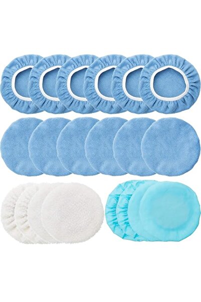 MUDDER 20 Pieces Car Orbital Buffer Polisher Pad Bonnet Microfiber Max Baxer ...