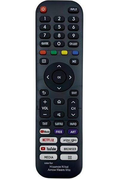 BURAQ جهاز تحكم عن بعد بديل عالمي متوافق مع هايسنس، نيكاي، أرو، هام، وMTC LCD
