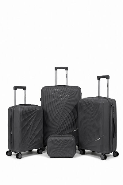 SPEED 4-Piece Polypropylene Luggage Set with Cosmetic Bag 12/20/24/28 Inch – ...