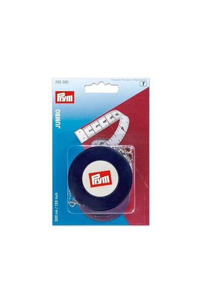 Prym شريط قياس زنبركي كبير الحجم 300 سم / 120 بوصة