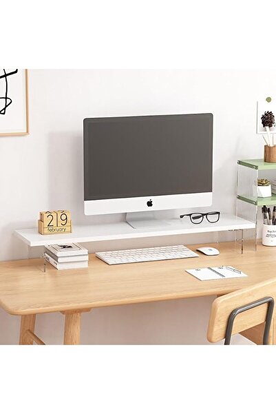GENERAL Wepaint Monitor Stand Riser, 60cm Wood Monitor Stand for Desk, TV /Sc...