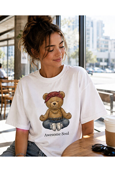Oversize Beyaz Tshirt %100 Pamuk