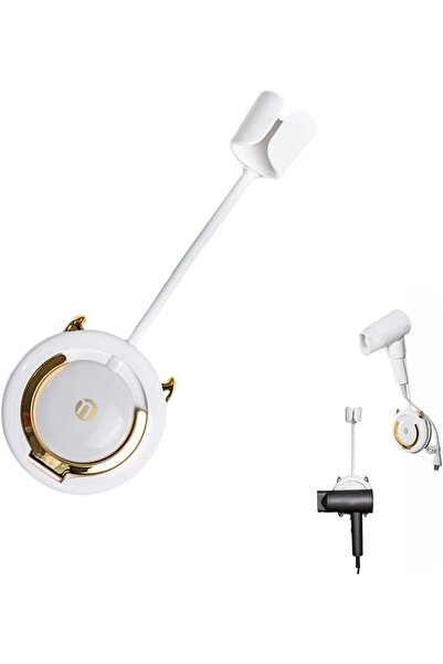 Bukela Adjustable Hands Free Hair Dryer Holder Wall Mounted Storage Rack for ...