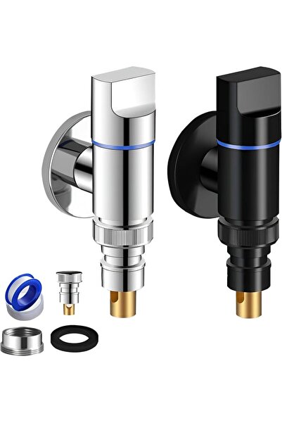 KASTWAVE 2 Pack Washing Machine Shut Off Valve, Stainless Universal Wall Moun...
