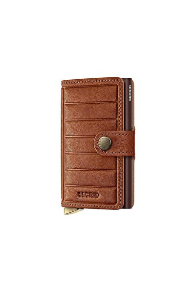 Secrid Premium Miniwallet+ Emboss Lines Card Holder Wallet, Brown