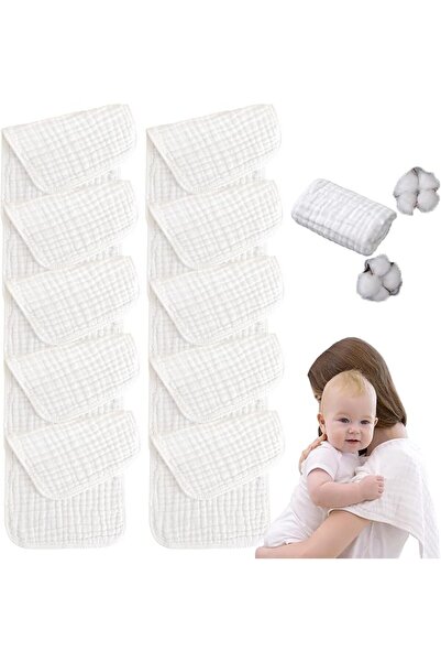 Generic Muslin Baby Burp Cloths, 100% Cotton, 50 cm/20 in x 25 cm/10 in, 10-P...