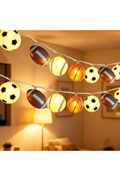 SYOSI Sports Ball String Lights 10FT (3m), 20LED, Football Basketball Basebal...