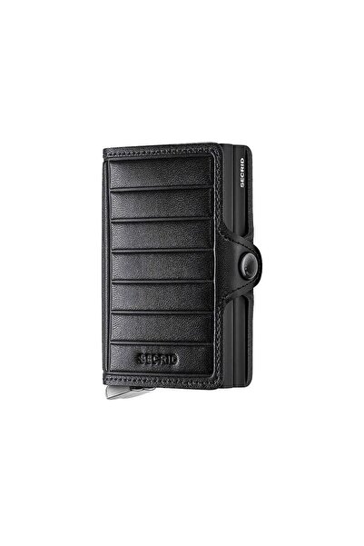 Secrid Premium Twinwallet+ Emboss Lines Card Holder Wallet, Black
