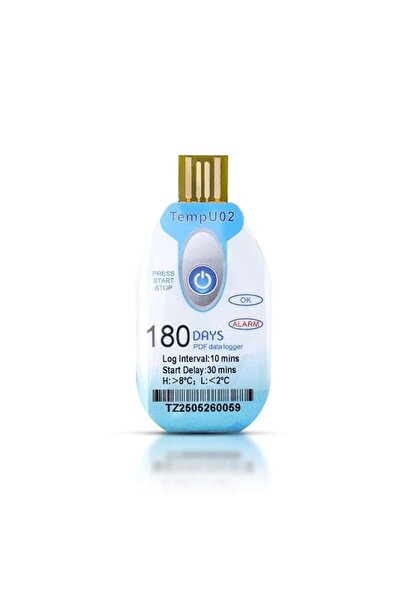 Flylin 180 Days USB Temperature Data Logger, Disposable USB Temperature Data ...