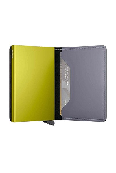 Secrid Slimwallet Matte Kartlık Cüzdan, Gri-Mavi