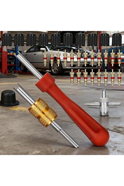 GoodTool مجموعة أدوات صمامات الإطارات مكونة من 33 قطعة، أداة إزالة وتركيب قلب...