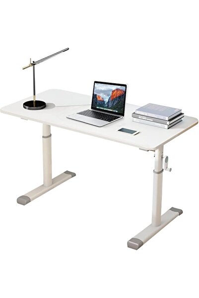 Solerconm Small Manual Height Adjustable Standing Desk,Sit Stand Workstation ...