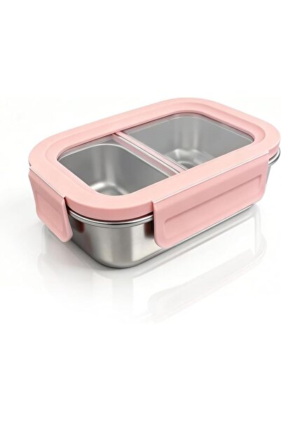 GENERAL 316 Stainless Steel Food Container with Dividers, 2 Compartment Leak-...