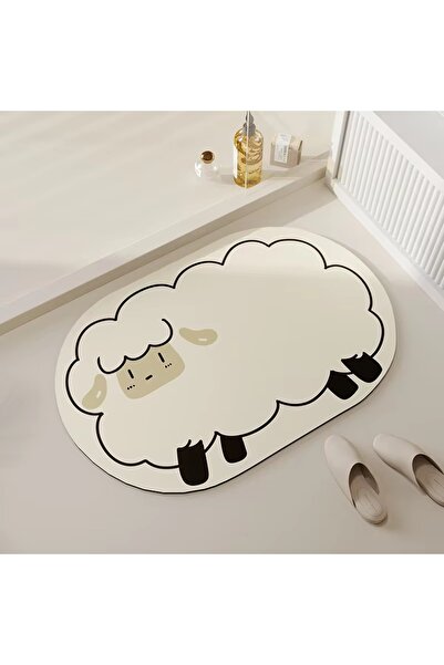 Matto home Sevimli Hayvan Desenli Banyo Paspası 40x60 cm – Su Emici, Kaymaz T...
