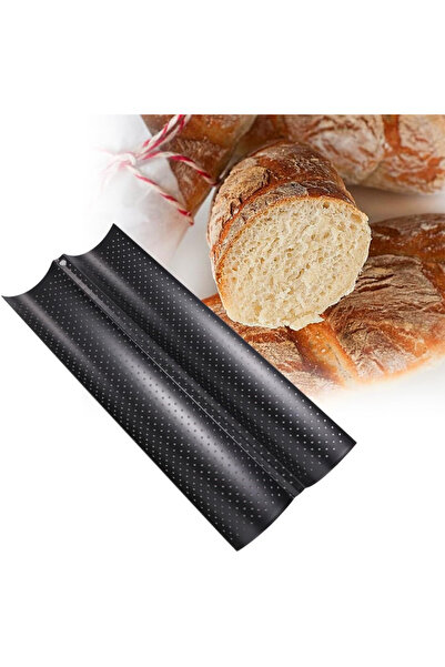 Generic Brand Formă baghetă, tavă baguette, formă pâine, 15x6,3 inch, oțel ca...