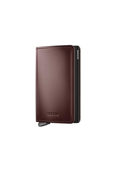 Secrid Premium Slimwallet+ Dusk Card Holder Wallet, Dark Brown