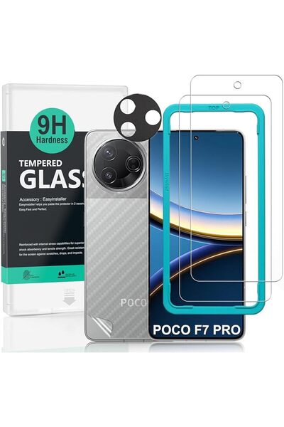 Ibywind واقي شاشة لهاتف شاومي بوكو F7 برو 5G، عبوة من قطعتين من الزجاج المقوى...