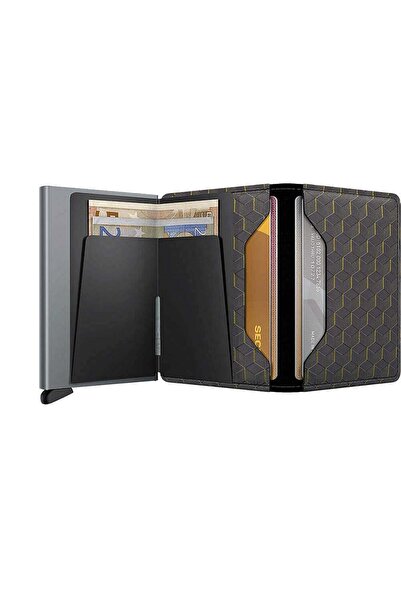 Secrid Slimwallet Optical Kartlık Cüzdan, Gri-Sarı