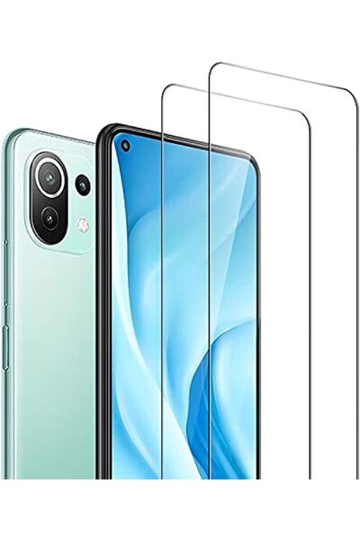 GENERAL عبوة من قطعتين، واقي شاشة متوافق مع هاتف شاومي مي 11 لايت 4G و5G، زجا...