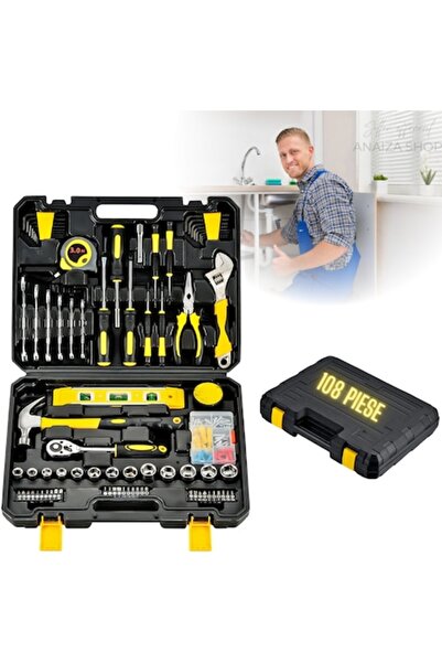 izaana tools Σετ εργαλείων, οικιακής χρήσης, 108 τεμάχια, υψηλής ποιότητας χρ...