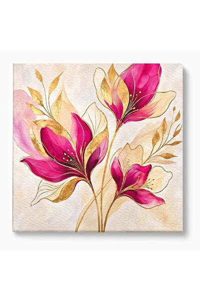 Luxcanva Tablou Canvas Flori De Lux 50x50 cm pe Sasiu Lemn Flori Abstract Ele...