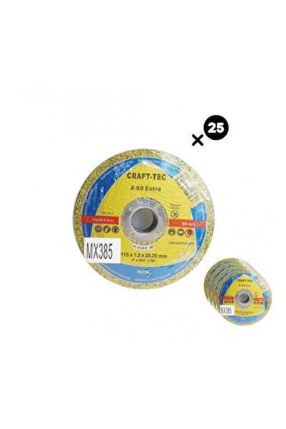 Craft-Tec Set 25x Disc abraziv pentru metal/inox 115x1.2X22,3 MX385