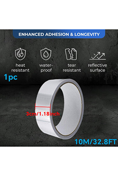 Choice 10M 30mmx10m Self Adhesive Aluminum Foil Tape Waterproof Oil Proof and...