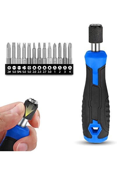 GoodTool Magnetic Ratchet Screwdriver, Screwdriver Set with 13 piece Bit Type...