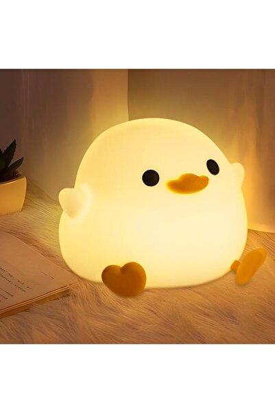 Yelajoy White Silicone Duck Night Lamp, Dimmable Nursery Light for Kids Room,...