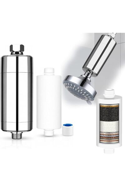 ANYUAN Hard Water Softener, ABS Shower Head Filter, Chlorine Removal Water Fi...
