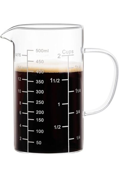 PARACITY 1 Cup Glass Measuring Cup, 500 ML, Transparent